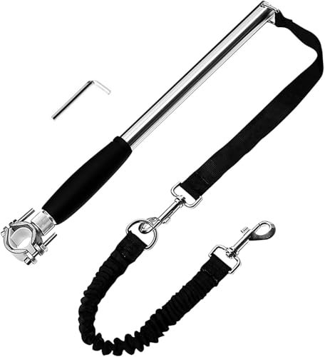 Freihändige Fahrrad Hundeleine für Sicheres Radfahren, Edelstahl-Fahrrad Leine Hund, Teleskop Fahrradleine Hund, Laufleine für Hunde, für Training Joggingleine