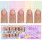 GZMAYUEN Square Press on Nails Nail Tips Pastell Farben, Nude Pastell Blau Lila Rosa Gelb Grün Künstliche Nägel Full Cover Fingernägel Soft Gel Nägel Tips für Nail Extensions 150 Stück 15 Größe
