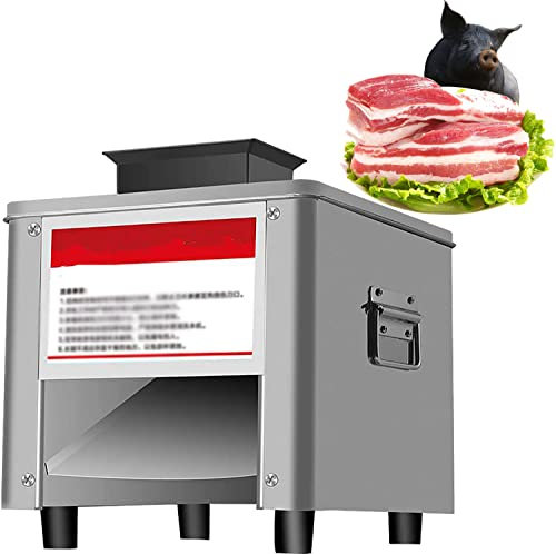 Trancheuse à viande 850 W, 3 en 1 (tranchage + déchiquetage + découpage en dés), trancheuse à viande commerciale, trancheuse à viande électrique, avec lame de 85 mm de longueur, trancheuse à poulet,