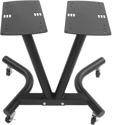 Hantelablage Kompakter Hantelständer, Verstellbarer Metall-Hantelständer, Multifunktionale Hantelablage mit Universalräder, Hantelgewichtshalter bis 50 KG, 67 * 46 * 54cm