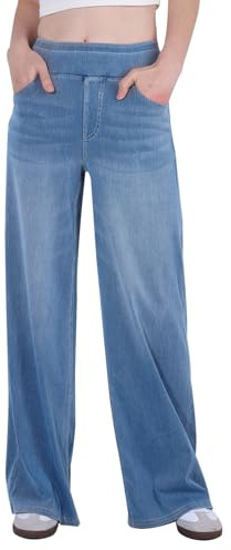 LHHMZ Vaqueros para Mujer, Jeans de Pierna Ancha de Cintura Alta, Pantalones de Mezclilla Sueltos, Jeans de Pierna Holgada de Moda