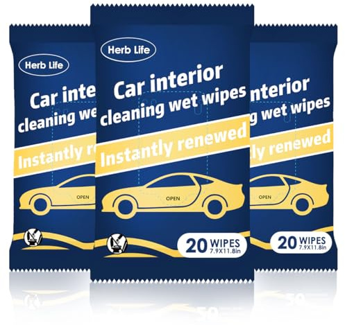 Car Interior Cleaning Wipes, Auto Interior Cleanner，Vehicle Interior Cleaning Wipe，Car Cabin Cleaning Wipes， Automotive Interior Cleanner（60 PCS）