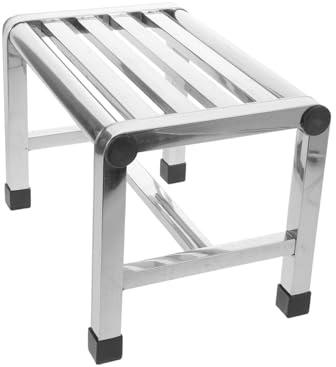 Healifty Taburete de Ducha de Acero Inoxidable para Baño Banco de Metal Pequeño Asiento de Bañera para Personas Mayores y Adultos para Entrenamiento para IR al Baño Cocina y Hogar