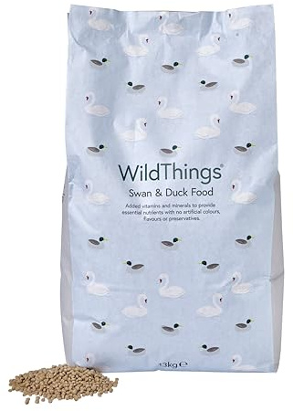WildThings Floating Swan & Duck Food - With Added Vitamins & Minerals, Tasty & Nutritious Dry Nuggets (13kg)