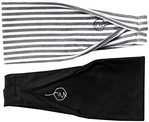 Maven Thread Urban 2Pack, Women's Workout Headbands, 4 Thick Non Slip Sweatbands for Exercise, Gym hairband Athletic Workouts and Yoga