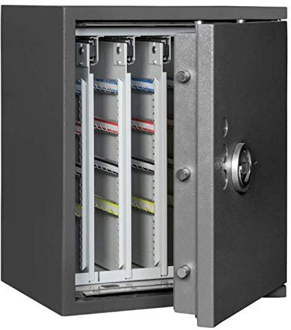 Format Schlüsseltresor STL 400 Kl. I, Mechanisches Zahlenkombinationsschloss, Grad 1 nach EN 1143-1, H60.5xB50xT42 cm, 123 kg