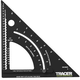 TRACER Strumento di misurazione regolabile ProSquare da 30,5 cm (strumento quadrato professionale con braccio bloccabile e marcature laser facili da leggere)