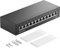 deleyCON CAT 6a Patchpanel Verteilerfeld 12 Port 1 HE Desktop & Wandmontage Geschirmt 12x RJ45 Buchse LAN Netzwerk Verlegekabel TIA568A TIA568B RAL 9005 Schwarz