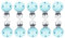 Hitopin Schnullerclip, 10 Stücke Schnuller Clips, Schnullerclip Holz, Schnullerclips Set, Schnuller Verschlüsse Halter, Schnullerketten Zubehör, Für DIY, Basteln (Blau)