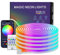 PSTAR Ruban LED Néon 5M, Bluetooth Flexible Néon en Silicone avec APP/Télécommande, Etanche IP67, Synchronisation Musicale, Décoration Extérieur/Intérieur pour Fête