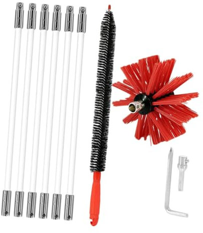 Zerodeko 1 Jeu Brosse de cheminée de perceuse électrique ménage Conduit de sécheuse nettoyant balayette cheminée balayette EE sechoir Brosse à Tube intérieur à fumée Nylon