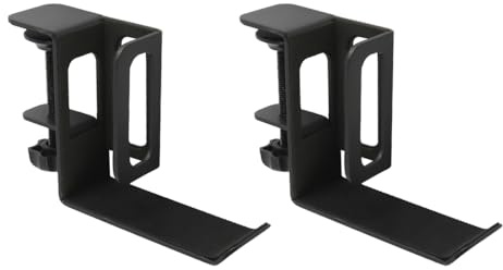 VOANZO Soporte para computadora portátil Soporte Lateral para enfriamiento de tabletas Soporte de Metal para computadora portátil Soporte de Almacenamiento Debajo del Escritorio Organizador