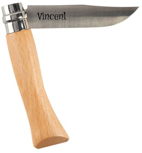 Ocadeau Cuchillo plegable personalizado para hombre - Texto grabado en la hoja - Idea de regalo para cumpleaños, Navidad, Día del Padre, Abuelo - Cuchillo francés icónico personalizado