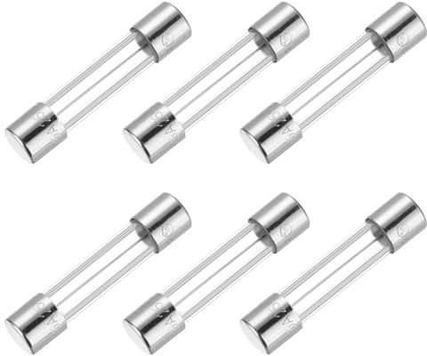 sourcing map 15A 250V 6x30mm Time Delay Glass Fuse UL Listed Slow Blow Fuse for Home Appliances(Pack of 6)