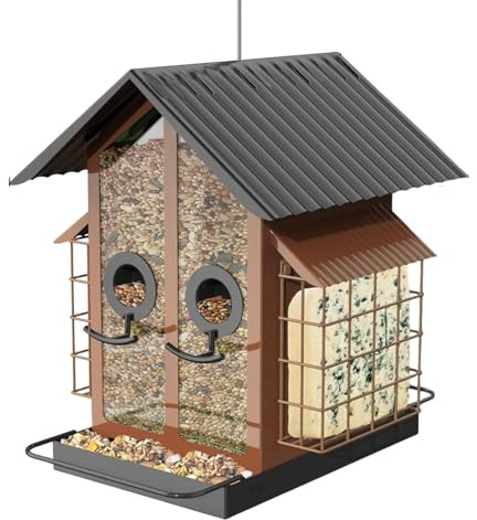 para Aves De Ventana - Suministros para Aves A Prueba De Ardillas Y Resistentes Al Clima - De Cardenal - para Jardín Patio Balcón Terraza Porche Árbol Valla Ventana Observación En El