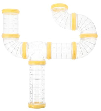 TOYANDONA Tubes Labyrinthe en Plastique 8 Pièces pour Hamsters Accessoires de Cage Extérieure Connecteurs à Monter Soi-Même Fournitures pour Rongeurs