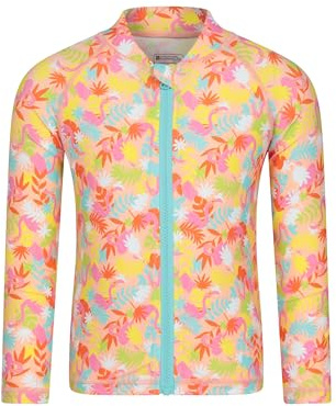 Mountain Warehouse Rashguard avec fermeture éclair intégrale et imprimé - UPF 50+ - Fermeture éclair intégrale pour filles et garçons - Été, plage, natation