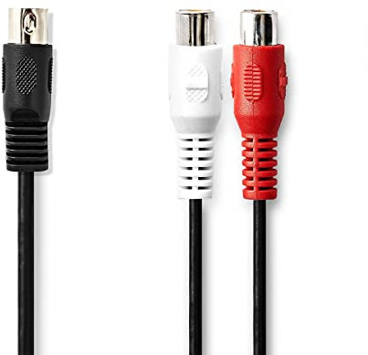 NEDIS Câble audio DIN 5 broches mâle - 2 x RCA Hem