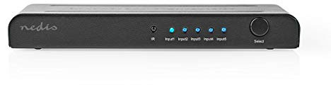 NEDIS HDMIâ„¢-Switch | 5 Anschlüsse - 5X HDMIâ„¢-Eingang | 1x HDMIâ„¢-Ausgang | 4K2K bei 60 fps/HDCP2.2