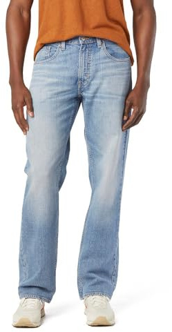Levi Strauss Signature Gold Men's Relaxed Fit Flex Jeans, Palisade-Stretch Waistband, 38Wx30L
