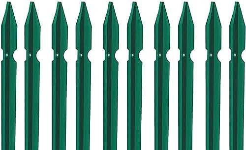 MARRA EDILE - 10 PZ Palo paletto in ferro a T 30x30x3 mm plastificato verde per rete recinzione metallica TUTTE LE MISURE - MADE IN ITALY (H 175 CM)