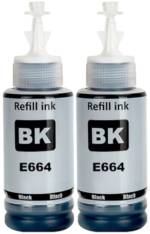 LAIPENG 664 Inchiostro Compatibile per ET-2500 ET-2550 ET-2600 ET-2650 ET- 3600 ET-4500 ET-4550 ET-14000 ET-15000 ET-16500 L100 L110 L200 L210 L350 L355 L365 L455 L550 L1300 Stampante (BK*2)