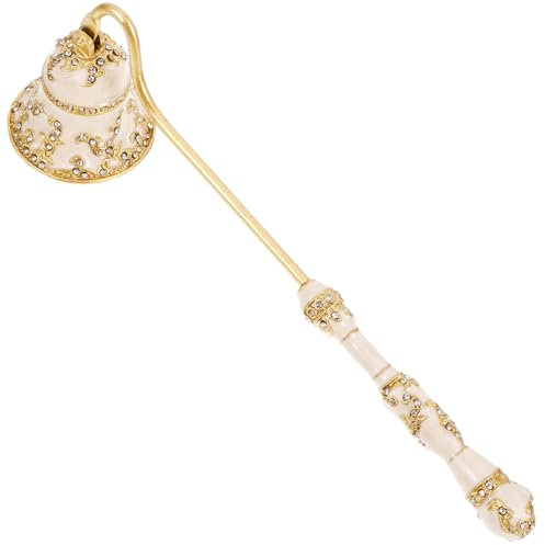 IMIKEYA Kerzenlöscher: Antik Kerzenlöscher für Kerzen - mit langem Griff - Edelstahl Vintage Dochtlöscher Kerzen Löschen - 17,5 cm Gold