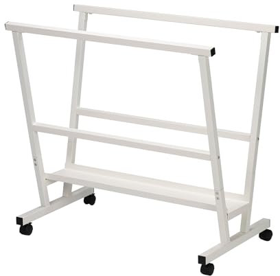 MEEDEN Estante de impresión de metal, estante de secado artístico con ruedas rodantes, estante de exhibición de impresión en lienzo, almacenamiento para obras de arte, carteles, impresiones, paneles,