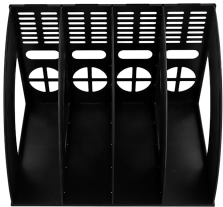 heavenlife Porta Quaderni da Scrivania, Portariviste con 4 Scomparti, Portariviste da Scrivania Verticale, Robusto Organizer in Plastica per A4 Documenti, Porta Libri per Scuola, Ufficio, Casa