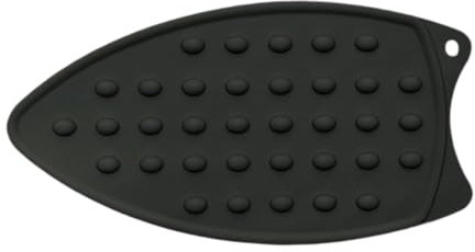 Folpus Pat di ferro multiuso pad paccolo di calore portatile tappetino in silicone resistente al calore per ferro di ferro da stiro per la, Nero