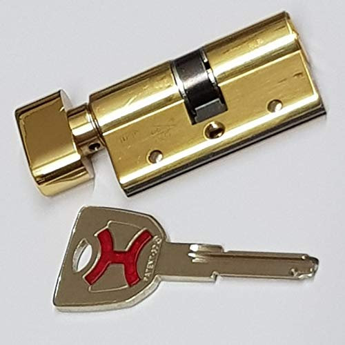 AP4S De Cisa 30x30 POMO Bombin De Seguridad Color Laton Reforzado Antirotura Antibumping Antitaladro Antiextracción Cerradura Puerta 5 Llaves. Tarjeta de propiedad