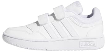 adidas Unisex - Bambini Hoops Lifestyle Basketball Hook-and-Loop Shoes, Cloud White / Cloud White / Cloud White, 28 1/2 EU