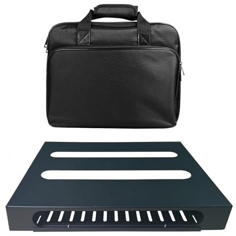 GOKKO Gitarren-Pedalboard, 35 x 27 cm, Gitarren-Pedalboard mit Tragetasche, integrierter Netzteilhalterung
