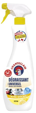 Chanteclair - Spray Dégraissant Universel Citron Nettoyant, Idéaux sur Tout, Efficaces Partout, Fonctionne Tête en Bas - 600 ml