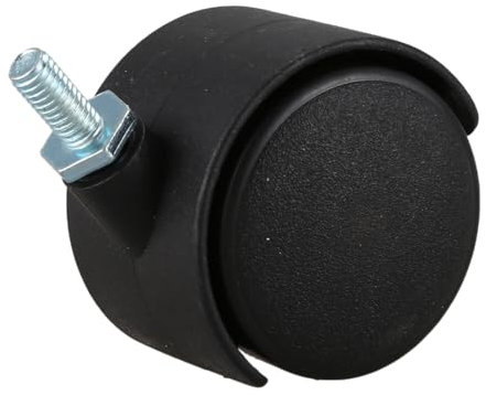 SameeHome Roulette pivotante à double roue 6 mm 40 mm Noir