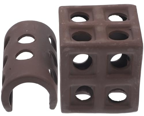 FOMIYES 2 Pièces Maison De Cachette De Poisson Et De Crevettes Décorations D'aquarium Maison D'élevage De Poissons Ornement De Grotte D'aquarium Cube D'élevage Argile Céramique Scorpion