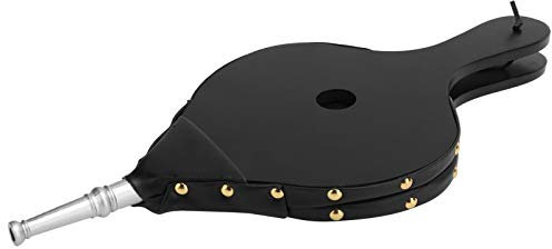 Hand Bellow Air Blower Fire Tools, Fireplace Bellows Manual Wood Air Blower for Outdoor Camping BBQ Grill Chimney Fire Tools (Silver Tube)