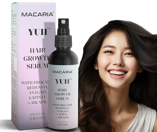 Yuii Suero Crecimiento Capilar con Procapil y Capixyl - Para Cabello Grueso y Fuerte - Eficaz Crecimiento en Hombres y Mujeres - Resultados Rápidos en Pérdida de Cabello y Tratamiento de Cabello Fino