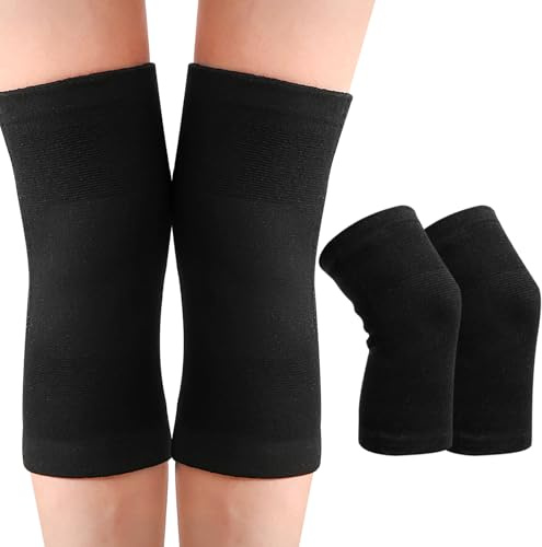 2 piezas de rodillera de bambú con compresión, rodillera de bambú, rodillera para hombres y mujeres, rodilleras para mujer, rodillera para mujer con artrosis, mangas para rodillas, ortesis de rodilla