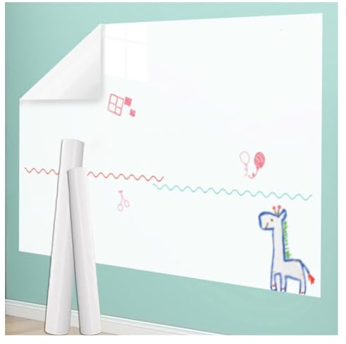 Papier magnétique pour tableau blanc, Tableau blanc magnétique, papier de contact, autocollant électrostatique, blanc, plusieurs tailles(23.7x78.8IN(0.6x2m))