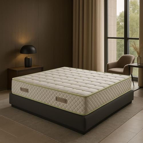 Literie Julien Matelas 120x190 x 21 cm - Ferme - Aertech+ 35 Kg/m3 HR Dernière Génération - 5 Zones de Confort