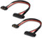 XMSJSIY Adaptateur de câble SATA 13 Broches mâle à 22 Broches SATA Femelle série SATA 7 + 6 Broches à SATA 7 + 15 Broches connecteurs d'extension - 2pcs 30cm (13 Pin Male to 22 Pin Female)