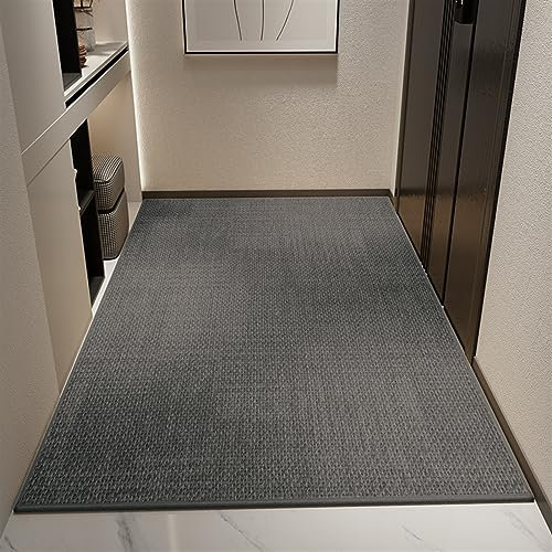 Heavyoff Schmutzfangmatte Fußmatte für Innen & Außen rutschfest Waschbar Fussmatte für Eingangsbereich, Aussenbereich Dunkelgrau, 120x160cm
