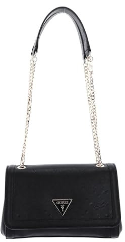 GUESS Sac à bandoulière Noelle Convertible Crossbody Flap, Noir, Taille unique