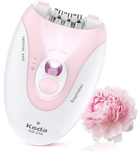 Epilierer für frauen, Gesichtsepilierer Damen, kabelloser elektrischer Epilierer für Gesichts- und Körperhaarentferner, Epilierer mit LED-Licht für Frauen, Gesicht, Körper, Achselhöhle, Bikini, Bein