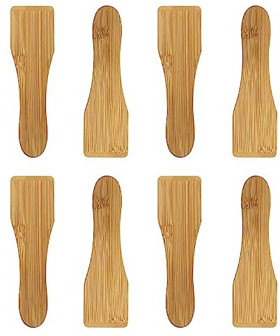 Bamboo Raclette Spatula for Non-stick Pans (8pcs)