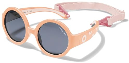 Mausito Occhiali da sole bambina 2-5 anni I FLESSIBILI Occhiali da sole bambina 100% PROTEZIONE UV I Fascia regolabile e rimovibile I senza BPA I Migliore nei test I Design europeo per bambini