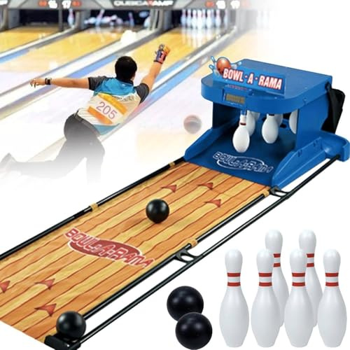 Electric Bowling Machine, Electronic Bowling Alley Game, Indoor Bowling Ball Sports Game Console with LED Scoreboard with Automatic Reset, Lighting & Simulation Sound - Fun for Children & Adults,2M