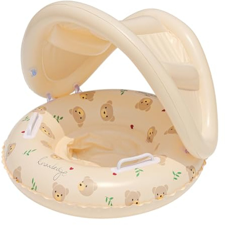 Generic Bouée de natation pour bébé avec poignées et siège pour garçons et filles (ours)