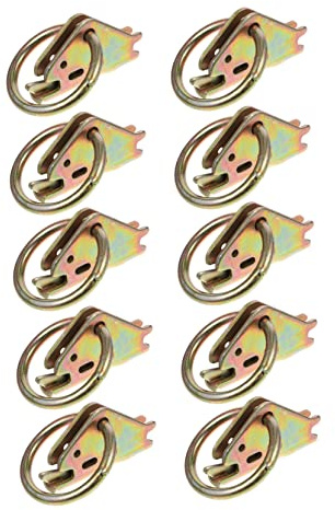 CVUTOVO Anillos de Acero Resistentes y Antióxido para Rieles E 10 Piezas Accesorios para Camiones Ideales para Plataformas de Remolque y Camionetas Pickup